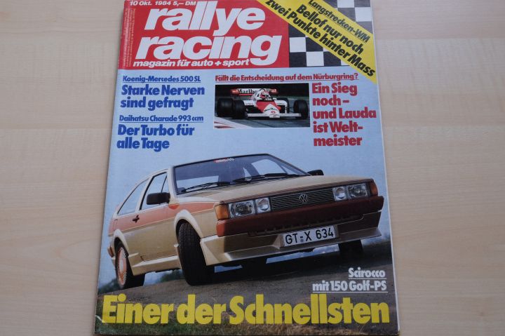Deckblatt Rallye Racing (10/1984)